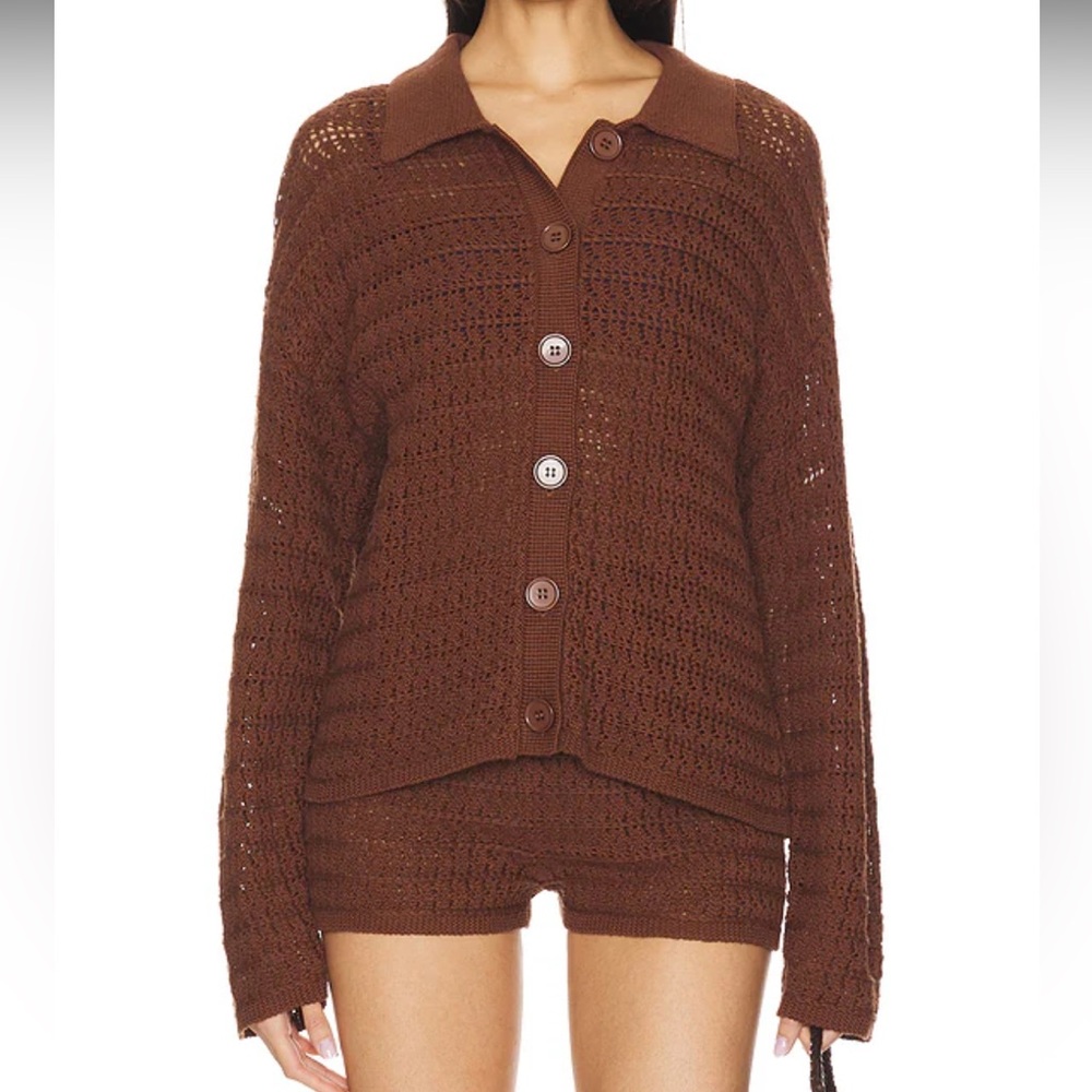 tularosa Fabiana Button Down Sweater in Chocolate
Brown Women's Sweater MEDIUM